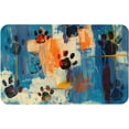 thumbnail image 3 of 12"x 19" - Small Dog Feeding Mat, Absorbent Mats for Dog Food and Water Bowl, Pet Placemat for Dogs, Cats, Puppy Accessories - (Paw Prints on Colorful), 3 of 6