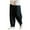 Black, variant on Men's Nylon Spandex Patchwork Sports Pants - Adjustable Waist, Standard Fit - Day Activities - Sizes L-XXXXXL