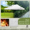 thumbnail image 5 of CAPHAUS 10ft x 20ft Commercial Grad Pop Up Outdoor Canopy Easy Up Tent, Heavy-Duty, Instant Folding Shelter with Wheeled Carry Bag and Weight Bags, Portable for Camping, Patio, Parties, White, 5 of 9
