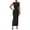 Black, variant on PRETTYGARDEN Women's Summer Semi Formal Midi Dresses Sleeveless Ruched Bodycon Long Elegant Cocktail Wedding Guest Dress