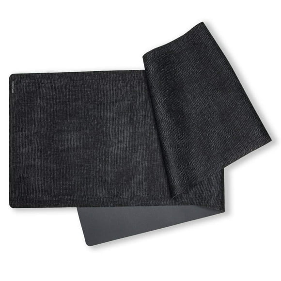 modern-twist Table Runner, BPA Free, Table Protection, Dishwasher Safe, Heat Resistant Up To 425°, Linen Print, Black