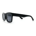 thumbnail image 5 of Iconic Narrow Rectangular Thick Horn Rim Plastic Minimal Sunglasses All Black, 5 of 6