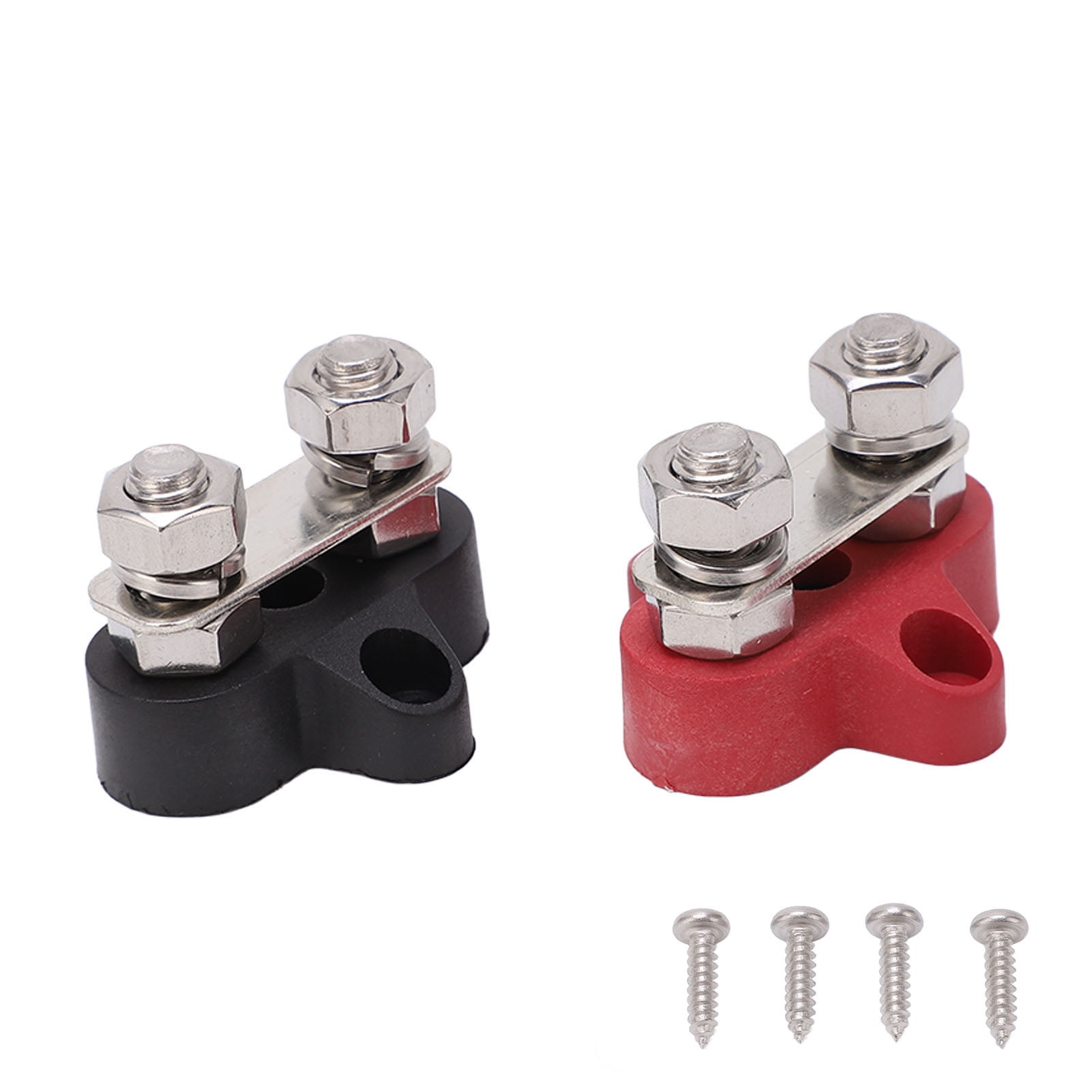 Batteroes Post, DC 12V 24V Battery Terminal Block Brass Washer Stainless Steel Stud  For Boat
