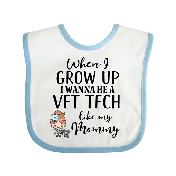Inktastic Vet Tech Mom Veterinary Technician Girls Baby Bib