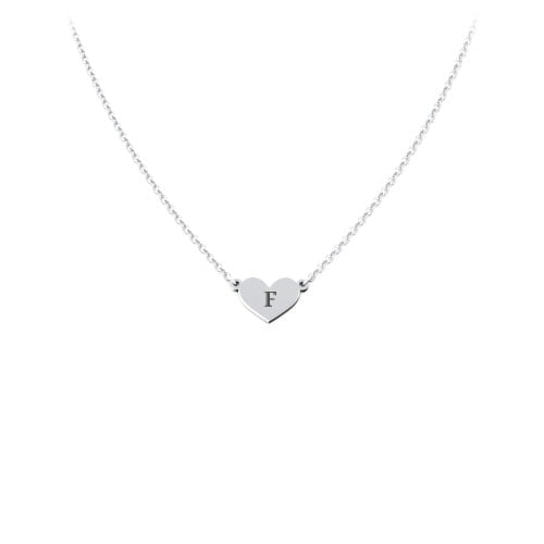 Engravable Heart Charm Necklace