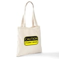 thumbnail image 6 of CafePress - CAUTION Student Driver Tote Bag - Unisex Canvas Tote Bag, Beige, 1-Piece, 6 of 6
