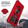 thumbnail image 6 of For Motorola Moto G Stylus 2022 Hybrid Magnetic Car Mount 360° Rotating Ring Kickstand Stand Holder Armor [Military Grade] Phone Case Cover by Xpression [Red], 6 of 8