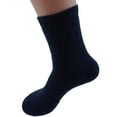 thumbnail image 2 of Lovely Annie Women's 2 Pairs Thick Wool Blend Crew Socks Plain Color Size 8-11Navy, 2 of 3