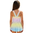 thumbnail image 2 of Uorisanigo Kids Swimsuits for Girls Rainbow Mermaid Scale Modest Bathing Suit Swimwear One Piece Beach Swim Dress Summer Vacation, Size 8-9, 2 of 6