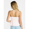 thumbnail image 4 of No Boundaries Peplum Lace Cami Top, Women’s XXS-XXL, 4 of 5