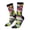 3 Black, variant on Green Mushroom Print Adult Socks for Men & Women,Calf Socks, Ankle Socks,Boots Socks,Breathable Casual Sock,Unisex Crew Socks