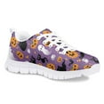thumbnail image 2 of Pzuqiu Pumpkin Girls Purple Tennis Shoes Size 11 Halloween Kids Lightweight Breathable Running Sneakers Walking Shoes Lace Up, 2 of 5
