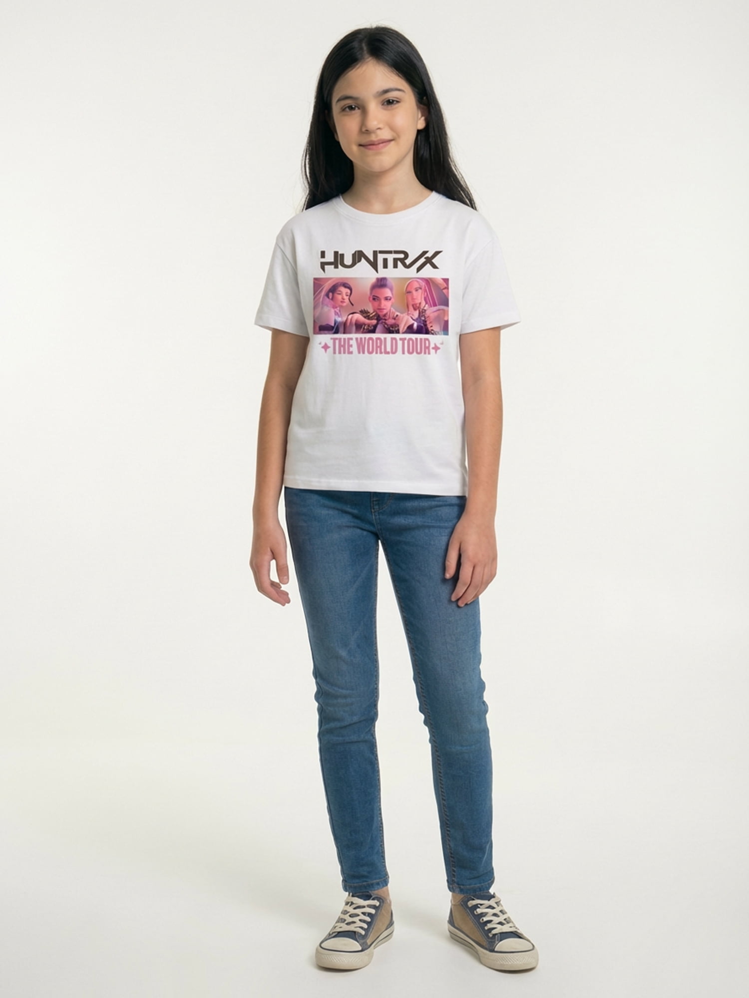 KPop Demon Hunters, Girls' & Big Girls' Graphic T-Shirt, World Tour Shots, Sizes 4-16