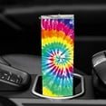 thumbnail image 6 of Tie Dye Skinny Tumblers with Lids and Straws, Colorful Rainbow Stainless Steel Vacuum Insulated Double Wall Travel Tumbler Cups 20 OZ for Men Women, 6 of 6