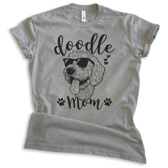 Doodle Mom T-shirt, Unisex Women's Shirt, Golden Doodle Owner, Best Dog Mom Gift, Dark Heather Gray, Medium