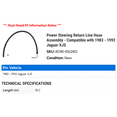 thumbnail image 2 of Power Steering Return Line Hose Assembly - Compatible with 1983 - 1992 Jaguar XJS 1984 1985 1986 1987 1988 1989 1990 1991, 2 of 2