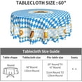 thumbnail image 5 of Oktoberfest Round Tablecloth 60 Inch Blue White Check Octoberfest German Bavarian Table Cloth Beer Tablecloths Farmhouse Polyester Table Cover for Holiday Kitchen Dining Party Indoor Outdoor Decor, 5 of 6