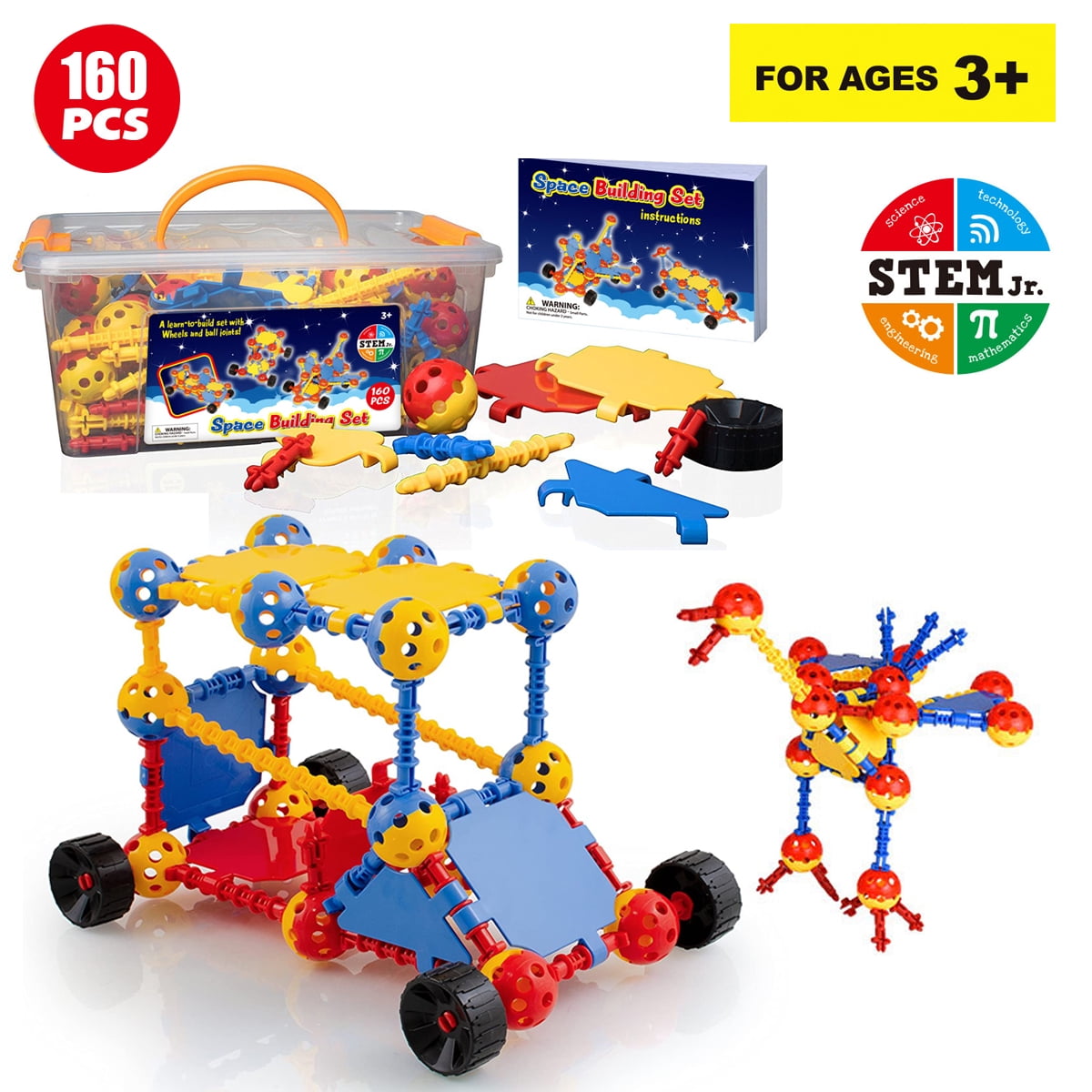 Toy Gear Set IQ Builder Learning Toys Gears Beginners Building Educational STEM 