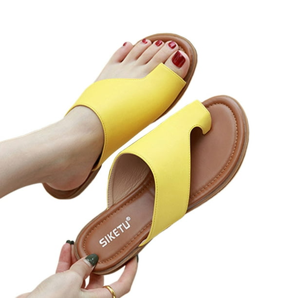 Sandalias Con Soporte para El Planas Juanetes Cuero PU Mujer Fascitis Plantar