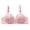Pink, variant on Womens Bras Wireless, Floral Pattern Front Button Push Up, Soft Comfort Tshirt Bras Lingerie Adjustable Straps