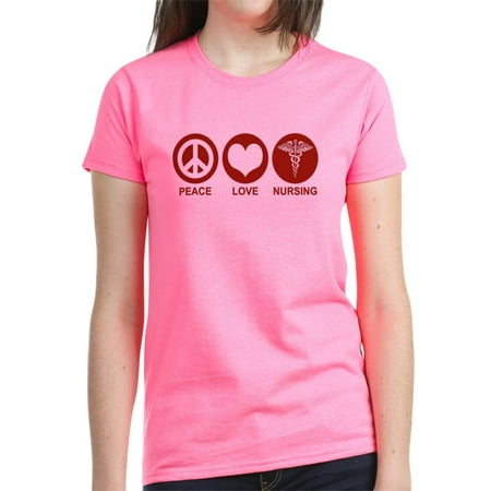 

CafePress - Peace Love Nursing Women s Dark T Shirt - Women s Dark T-Shirt