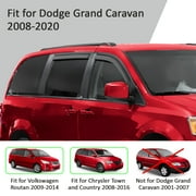 Voron Glass In-Channel Extra Durable Rain Guards for Dodge Grand Caravan 2008-2020, Window Deflectors, Vent Window Visors, 4 Pieces - 200506
