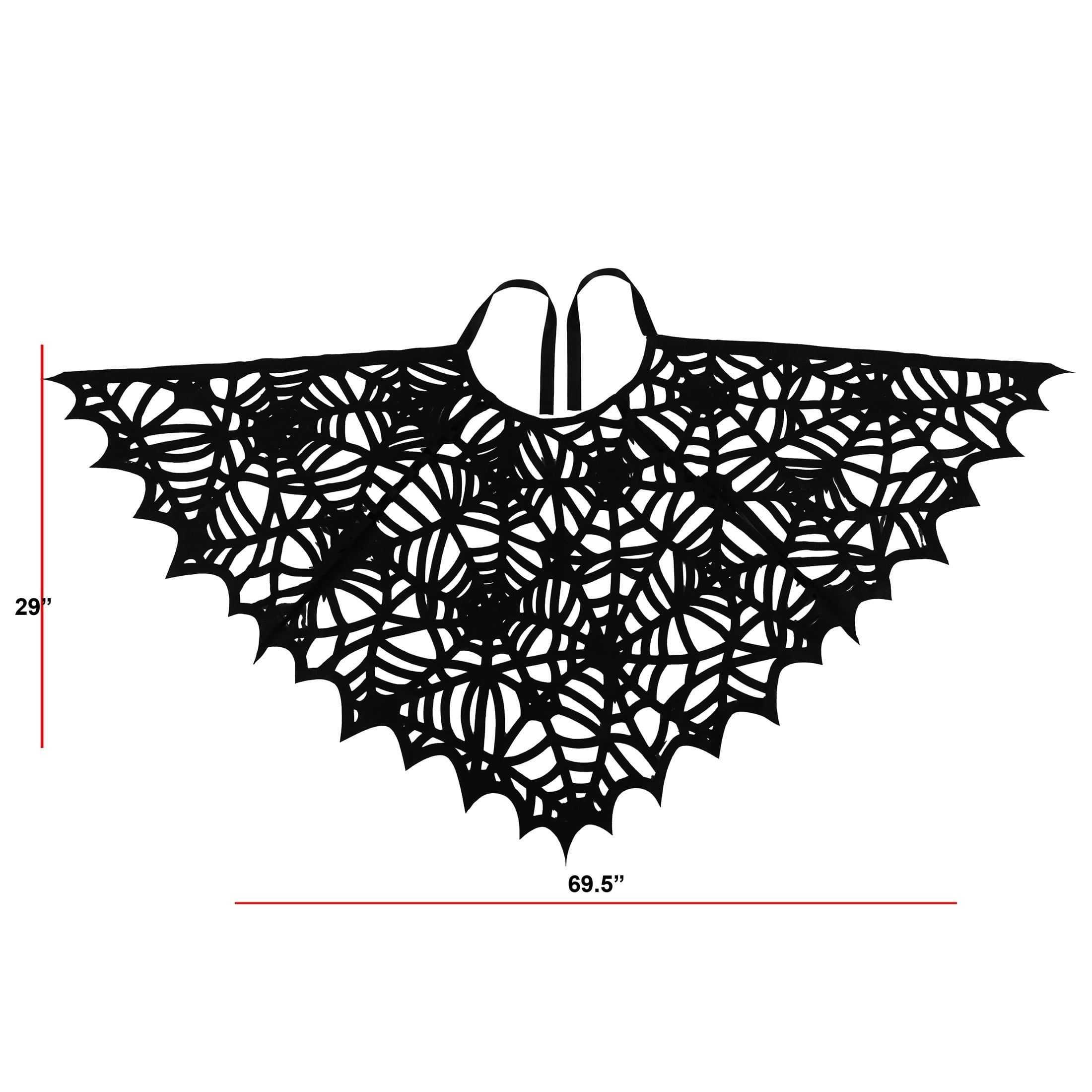 Spider Web Cape Costume Accessory for Adults, Black, One Size, Halloween by Way To Celebrate
