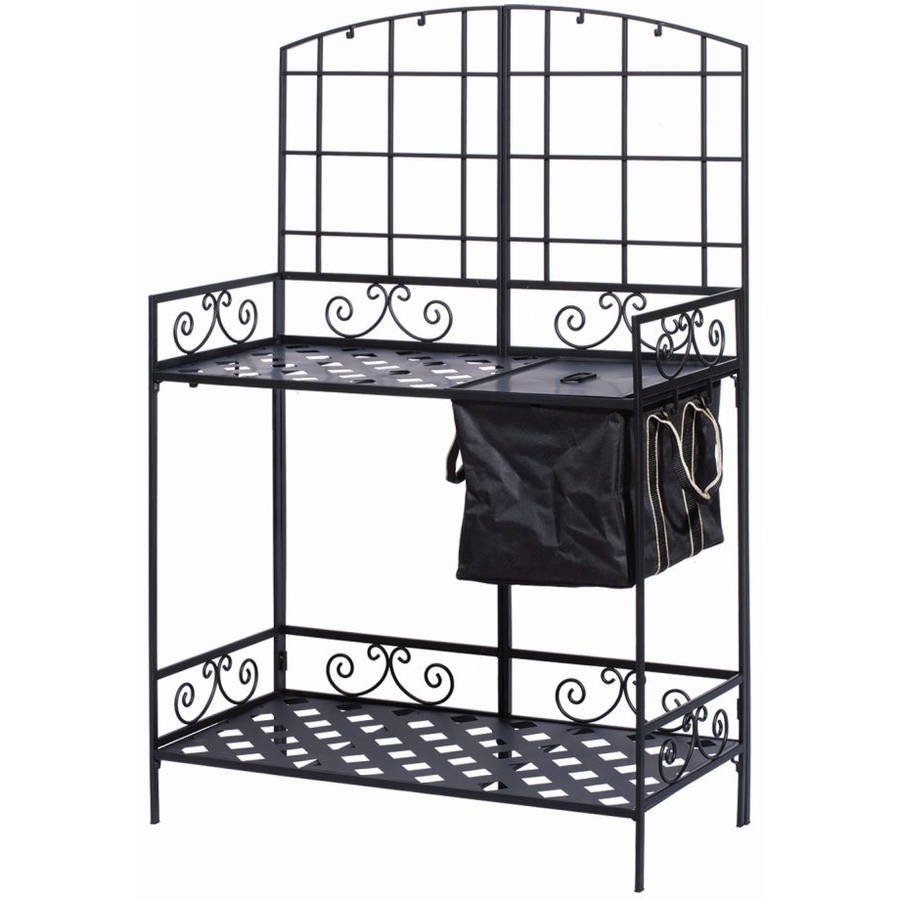 Panacea Metal Potting Bench with Soil Reservoir
