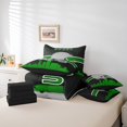 thumbnail image 4 of YST Football Rugby Comforter Set Sports Theme 7 Pieces Kids Bedding Bed in a Bag, Green Black, 4 of 4