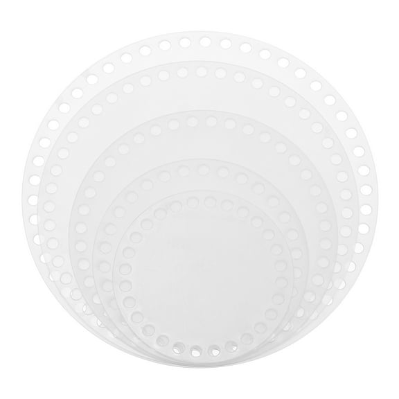 Uxcell 8 x 8 Inch Crochet Basket Base, 2 Pcs Acrylic Round Bag Making Supplies Purse Bottoms Shaper Kit