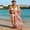 Pink Printed, variant on Charmo Womens Geometric Print Swim Cover Up Open Front Loose Casual Resort Beachwear