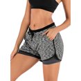 thumbnail image 5 of 2-in-1 Running Shorts for Women Athletic Yoga Sport Shorts Elastic Waistband with Pockets, 5 of 6
