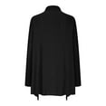 thumbnail image 6 of Mrat Womens Open Front Cardigan Duster Eyelet Lightweight Fall Trendy Long Sleeve Cardigans Sweater with Pockets Women Jackets Winter S-367 Black S, 6 of 6