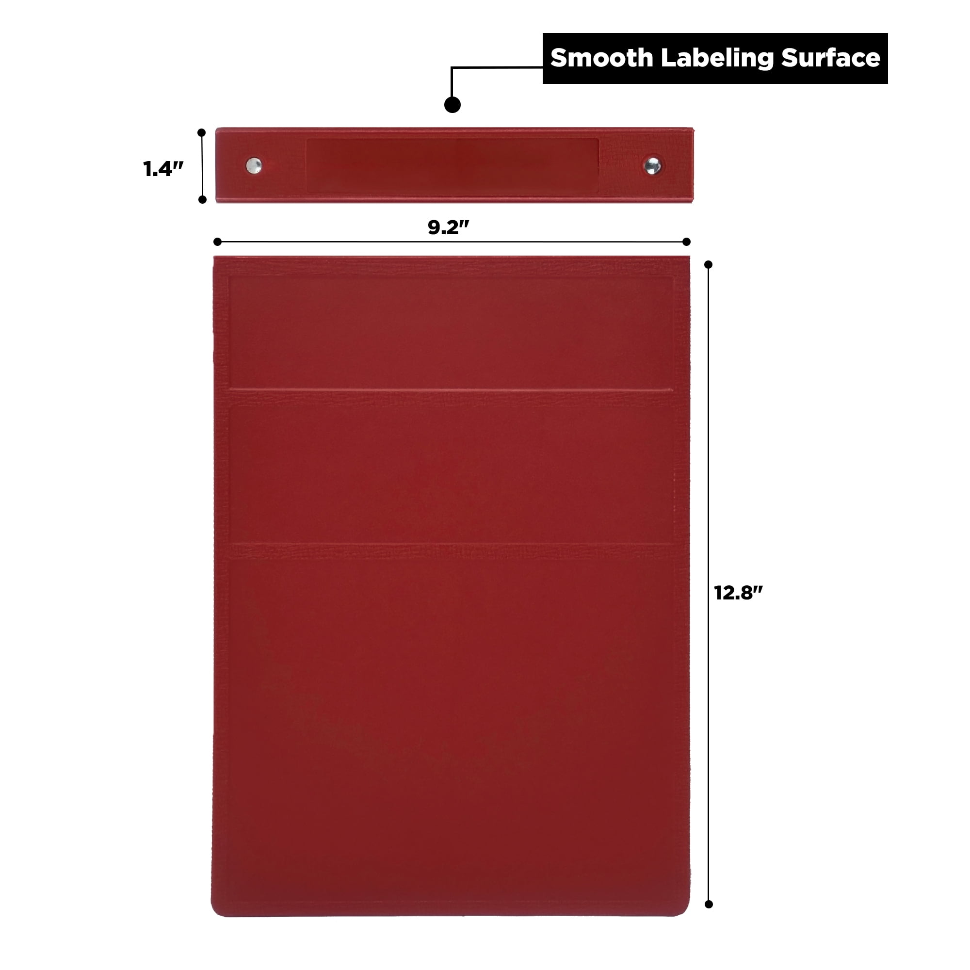 Carstens 1-Inch Heavy Duty 3-Ring Binder -Top Opening, Brick Red