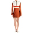 thumbnail image 2 of FREE PEOPLE Womens Orange Sweater Color Block Long Sleeve Jewel Neck Mini Dress  Size: S, 2 of 2