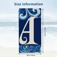 thumbnail image 3 of PHYHOO Lightweight Microfiber Monogrammed Monogram Letter s Sand Free Quick Dry Gift for Women Men (Blue Pattern A) 30x60in, 3 of 8