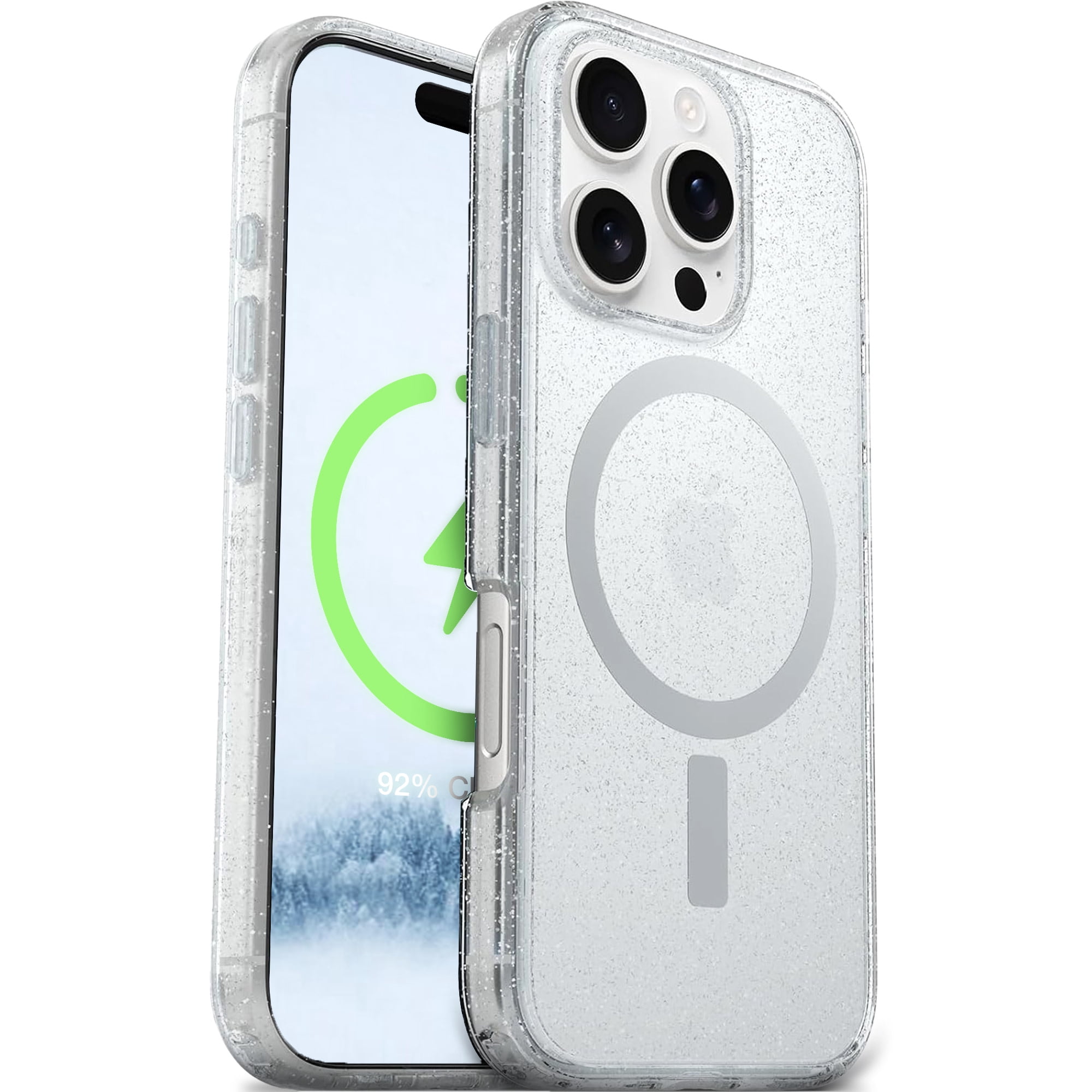 OtterBox iPhone 16 Pro Symmetry MagSafe Clear Case - Stardust, Ultra-Slim, Raised Edges Protect Camera & Screen - Non-Retail Packaging