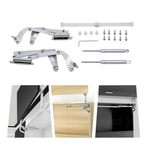 Pneumatic Arm Hinge Cabinet Door Hinges Up Stay Door Lift Adjustable Bracket