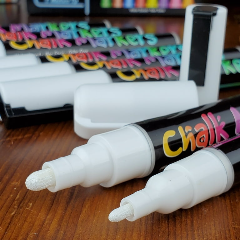 9 Jumbo Chalk Markers - 15mm Tip, Wet Eraseable Liquid Chalk Pens