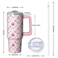 thumbnail image 2 of Spooky Halloween 30oz Gift Tumbler with Handle and Straw Lid – Insulated Coffee Travel Mug – Pumpkin Cup, 2 of 5