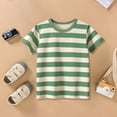 Tops for Boys Trendy Boys 1 Pack Short Sleeve Striped Crew Neck Tee T