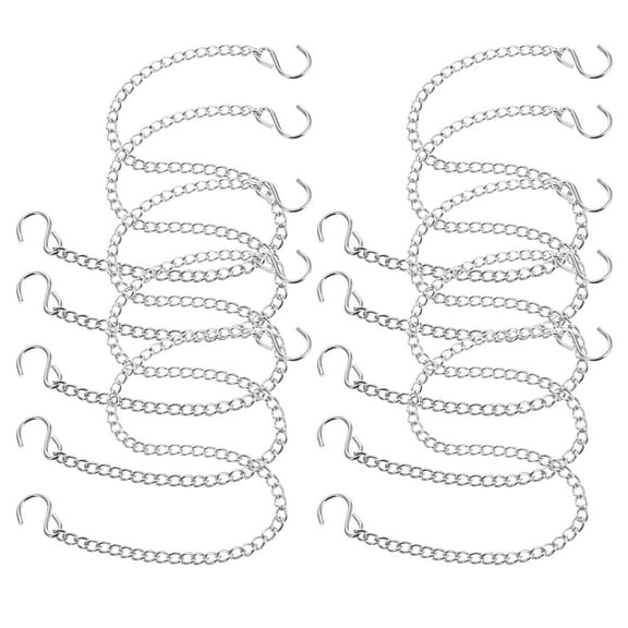OUNONA 10pcs Hanging Chains With Hooks Iron Chains Heavy Duty For Hanging Posters Ceiling Sign Hanger Garden Chain For Hanging Plants