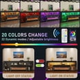 thumbnail image 2 of Blotout Fireplace TV Stand for 95/100''TV with 50'' Fireplace, 94.5'' Modern LED Entertainment Center with Overheat Protection, Adjustable Shelves, 2 Tier Fireplace Console for Living Room, Bedroom, 2 of 8