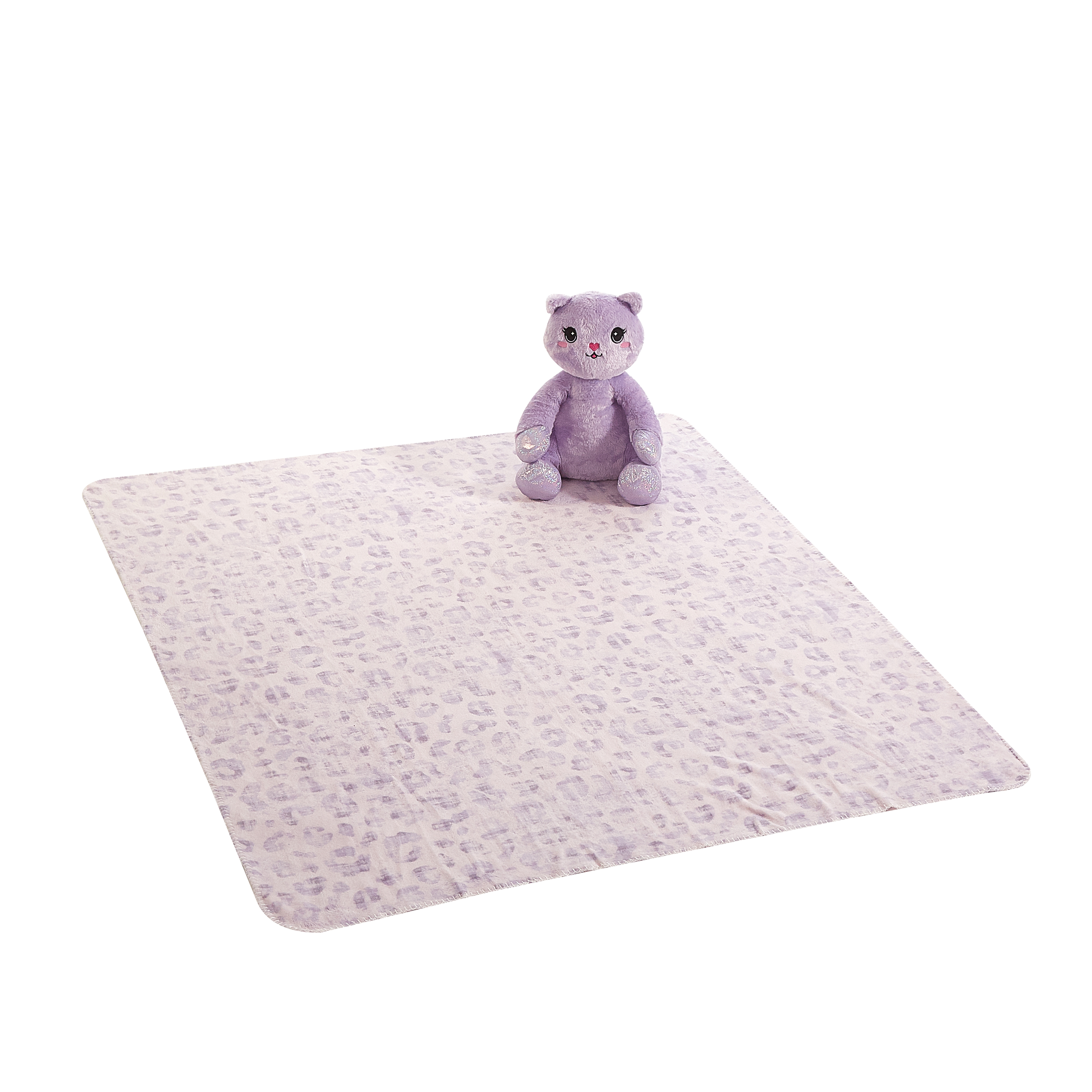 Your Zone Kids Figural Hugger and 50" x 60" Soft Plush Throw 2 Piece Set, Kitty, Polyester, Spot Clean - image 3 of 7
