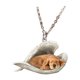 thumbnail image 1 of Puntoco Collar De Acero Inoxidable Con Ángel Durmiente Collar De Acero Inoxidable Con Ángel Durmiente C,Decoración Hogareña, 1 of 1