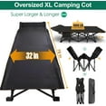 Slsy Oversized XXL Folding Camping Cot with 2Sided Cushion & Carry Bag