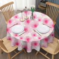 thumbnail image 3 of Pioneer Flower Floral Print Pattern Round Tablecloth 60"x60",Wrinkle Wipeable Table Cloth for Kitchen Dining Room Picnic Patio Party, 3 of 6