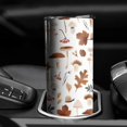 thumbnail image 3 of 20oz Fall Mushrooms Leaves Pattern Skinny Tumblers Stainless Steel Tumbler with Lid and Straw,Vacuum Insulated Double Wall Travel Tumbler Cups with Cleaning Brush for Coffee,Tea, 3 of 6