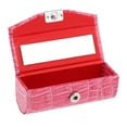 thumbnail image 2 of Leather Case Holder Storage Box With Mirror For Purse - Rose Red, as described, 2 of 7