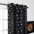 thumbnail image 4 of Silver Foil Outer Space Theme Blackout Curtains Black - 84, 4 of 5
